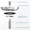 2 x Waterproof Stainless Steel Sink Drainer Plug, Durable Kitchen