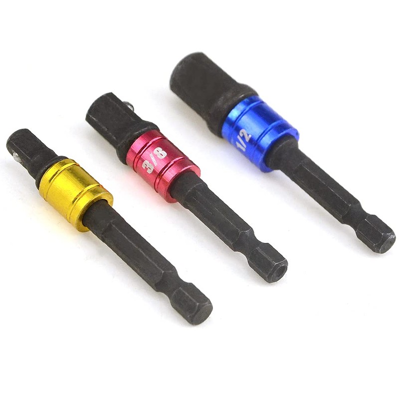 BGTXINGI 6Pcs 2Set Impact Grade Socket Adapter Socket Hex Shank