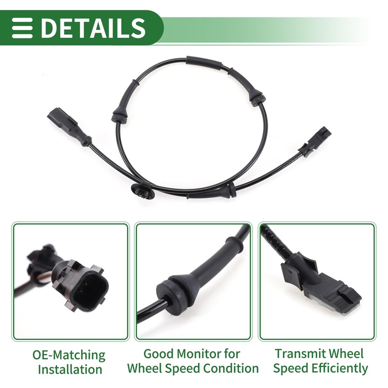 Motoforti ABS Wheel Speed Sensor ABS Sensor Anti-lock Braking System