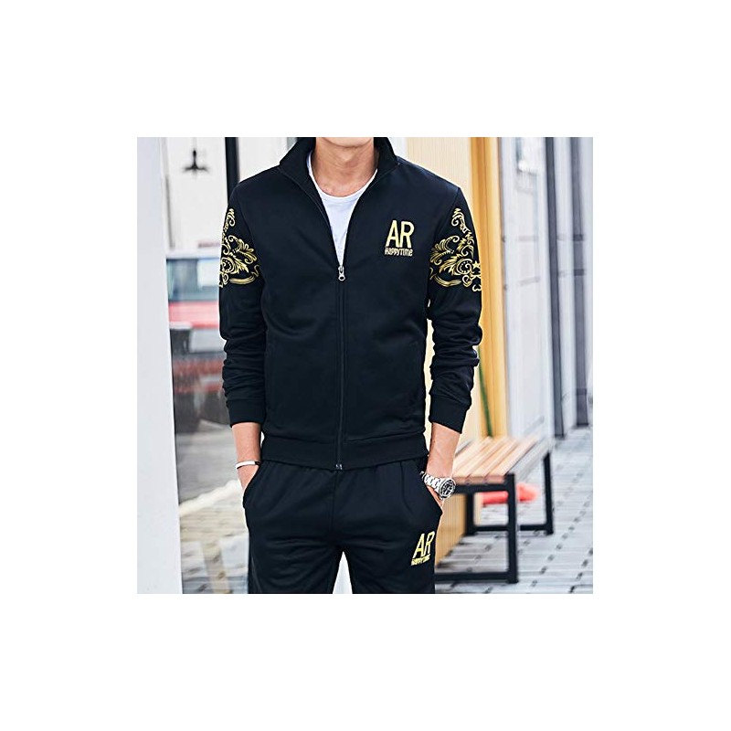 AOTORR Chándal deportivo para hombre, casual, con cierre completa, cálido,