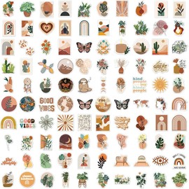 FRESHOER Pack of 200 Bohemian Aesthetic Stickers Bohemia Graffiti Decals Waterproof for Car Skateboard Travel Suitcase Motor/Bicycle Boat Computer Laptop Tablet Children's Room