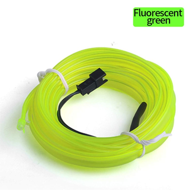 Neon Green Ambient Lighting EL Light Strip Car Interior Lighting