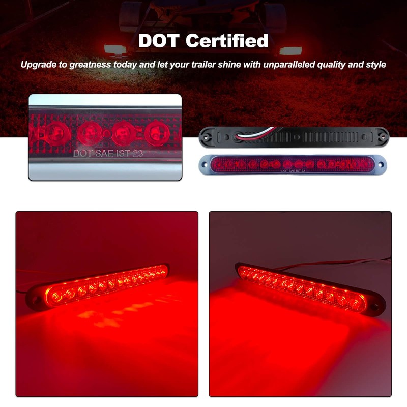 XtraGlow Submersible LED Trailer Light Kit Rectangle American Flag Designed