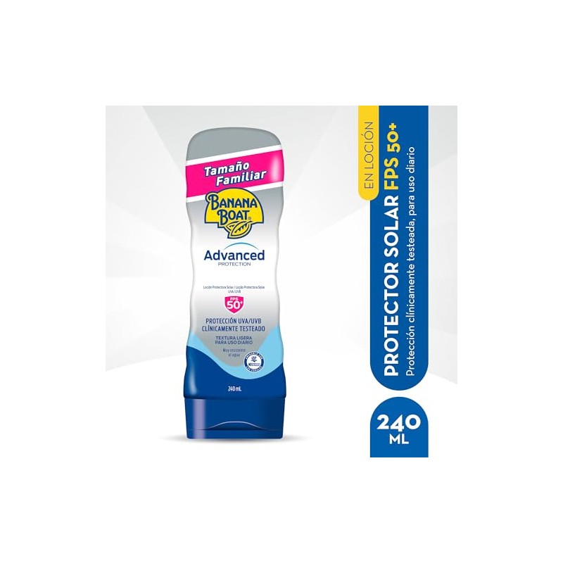 Banana Boat Advanced Protection Protector Solar 50 FPS Loción de
