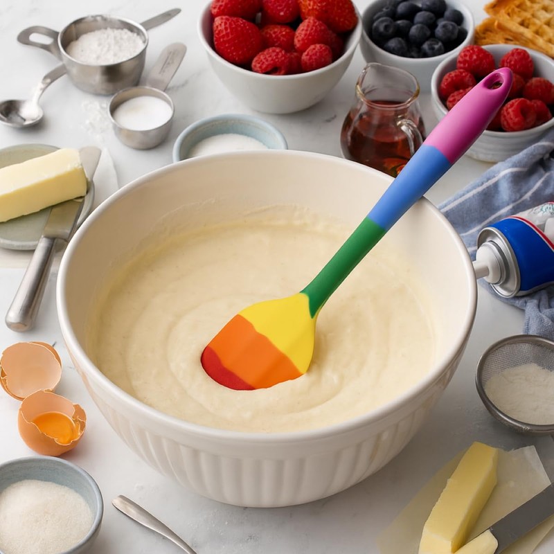 Cooking With Pride Non-Stick Scraper Spatula, Heat-Safe Silicone With Iron