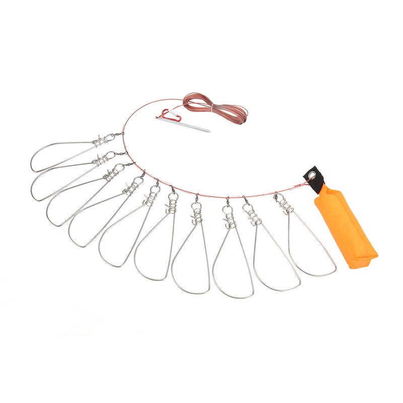 Live Fish Lock with Foam Float Stick Steel Wire Fishing