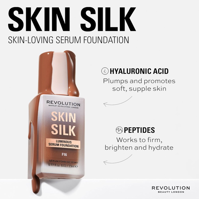 Revolution Beauty London Makeup Revolution, Skin Silk Serum Foundation, Light