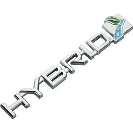 1Pc Hybrid Emblem 3D Metal Badge Door Rear Tailgate Decal Sticker Nameplate Logo (Chrome)