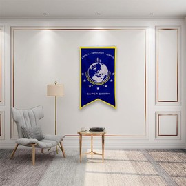 Yanbooch Super Earth Banner Flag Poster Man Cave Bed Room Home Office Party Decor 30x50 Inch Blue (A)
