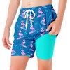Swim Trunks for Boy Hawaiian Pink Flamingo Board Shorts Youth