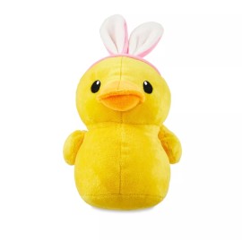 Way To Celebrate 9" Duck With Bunny Ears Plush Stuffed Animal Embroidered Eyes