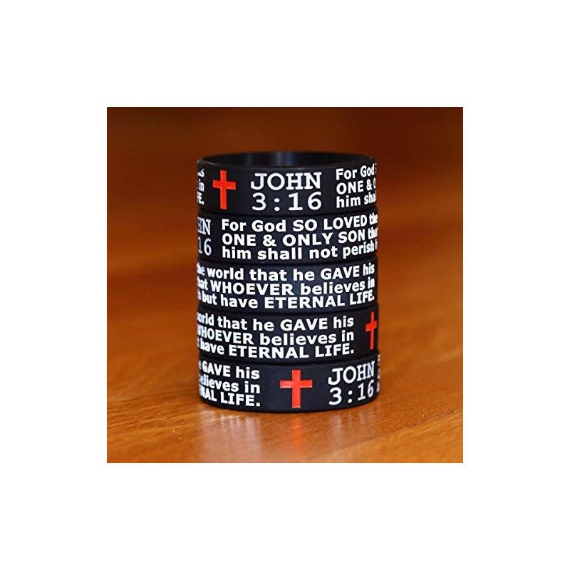 20 of John 3:16 Scripture Silicone Wristbands