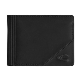 camel active Bags Taiga Men's RFID Portrait Leather Wallet Medium Black, black, 004215