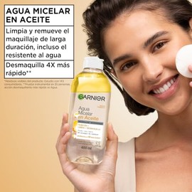 Garnier Skin Active Agua Micelar Desmaquillante Bifásica, 400ml. Limpia, Desmaquilla y Nutre, Remueve Maquillaje a Prueba de Agua, para Todo Tipo de P