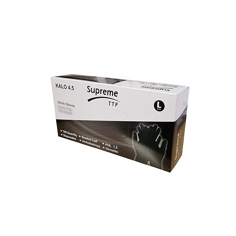 Extra Strong 4.5 mil Thick Heavy Duty Black Nitrile Powder
