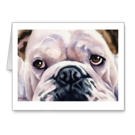 DJ Rogers Fine Art Bulldog - Set of 10 Note Cards With Envelopes