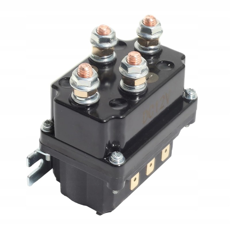 aikoolwer Solenoid Relay 12V 250A Winch Relay Solenoid Replacement Contactor