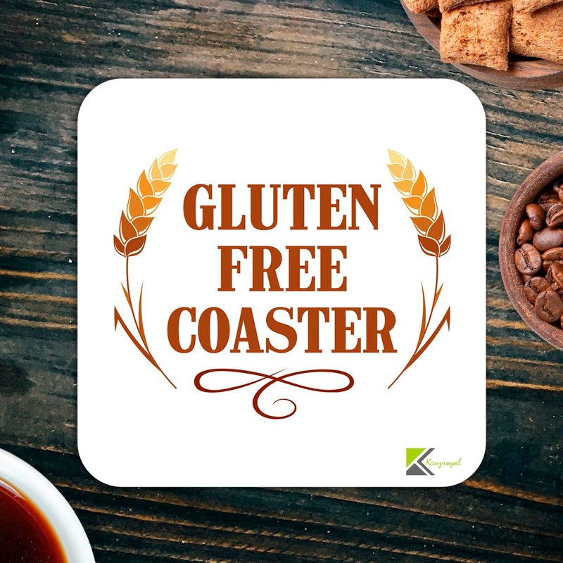 CS915 Gluten Free Coaster Novelty Funny Coffee Tea Drink Gift