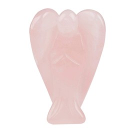 mookaitedecor Fengshui Gemstone Guardian Angel Figurine, Hand Carved Healing Stone Decorative Angel Statue Embellishments Reiki Decoration