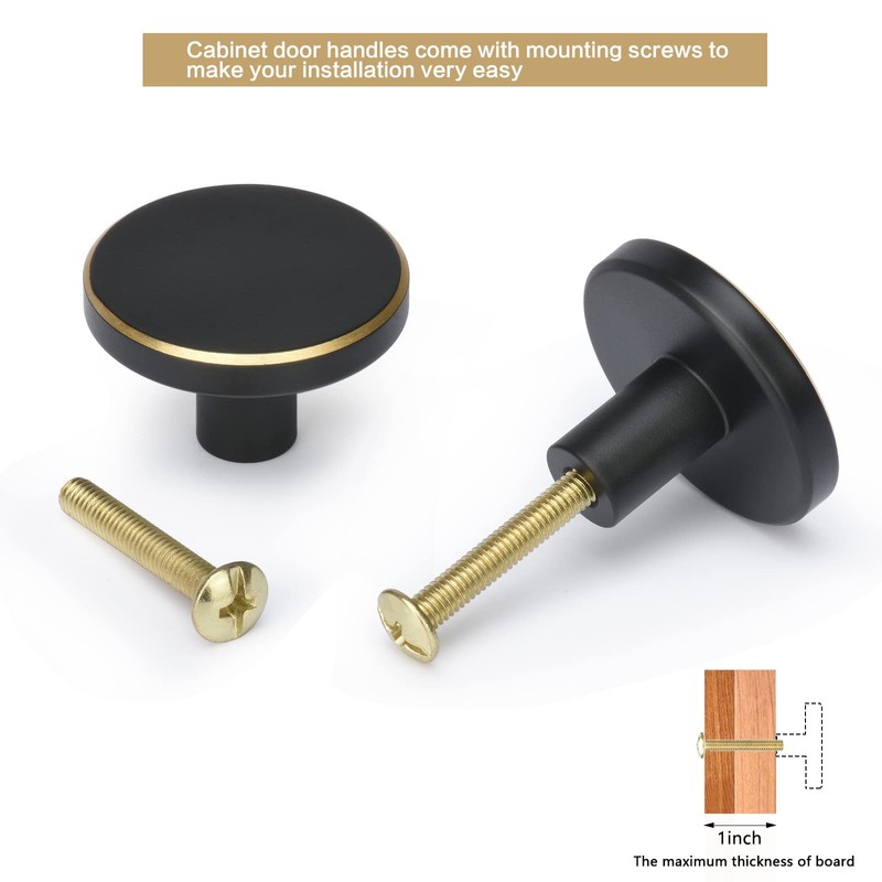 oumuik Set of 4 furniture knobs, knobs for drawers, doors,