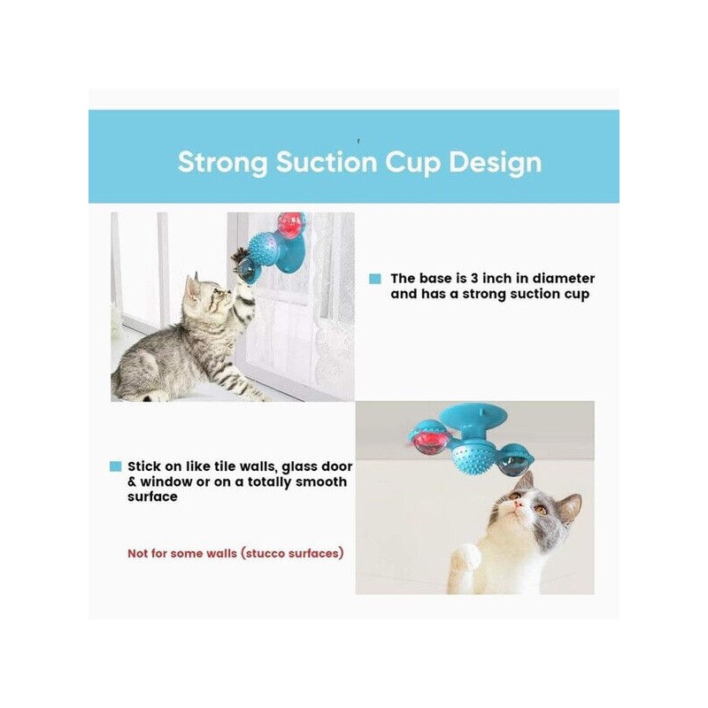 Lightsmax Turntable Windmill Teasing Interactive Cat Toys for Indoor Cats