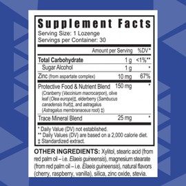 Youngevity Zinc Fx - Zinc + Trace Minerals + Elderberry + Astragalus - Immune Support Chewable - Highly Absorbable - Delicious - 30 Lozenges (Pack of 4)