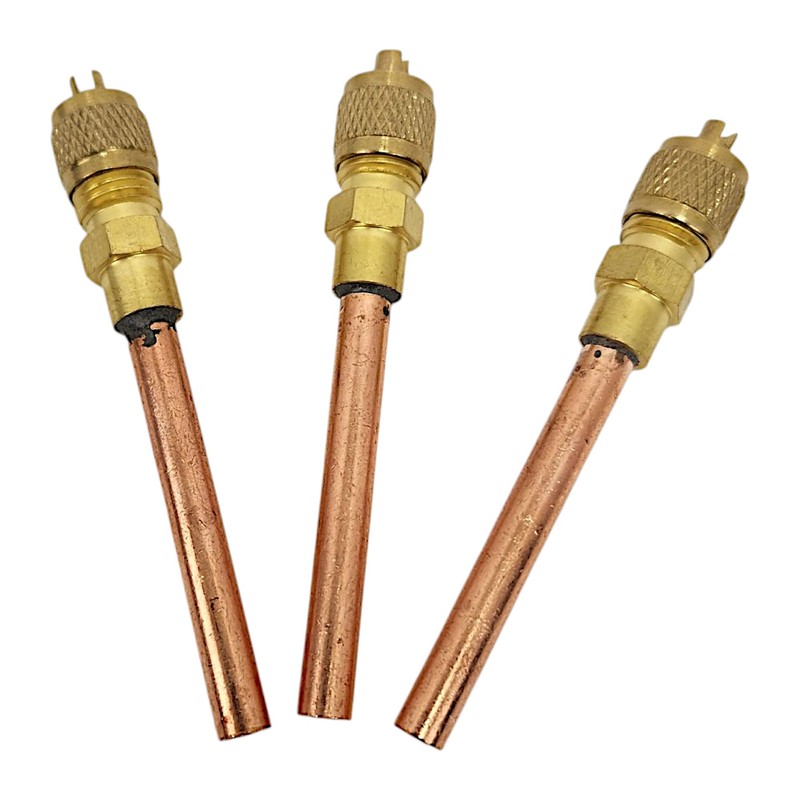 REFRIGE-AIR 3-Pack Service Access Valves – 1/4" SAE x 1/4"