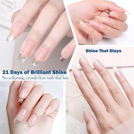 Clear Polygel Nail Builder Gel – Hard Gel for Nail Extension, Strengthening & Thickening – Long-Lasting, Easy-Shape Poly for DIY & Professional Art, Overlays Sculpting (Clear)