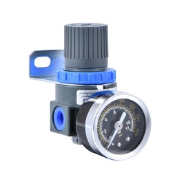 ZHONG AN Pressure Regulator With Gauge - Mini Control Valve 1/4-Inch NPT Thread for Air Compressor and Tools (0-145PSI)