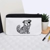Azeeda 'Patterned Sitting Dog' Pencil Case (PC00051661)