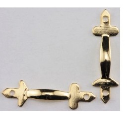 Dollhouse Miniatures 1:12 Scale Door Pulls, 2Pk, Brass Goldplated #CLA05520