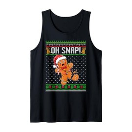 Oh Snap Gingerbread Kid Men Women Ugly Christmas Costume Tank Top