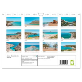 Kreta - Die schönsten Strände (Wandkalender 2026 DIN A4 quer), CALVENDO Monatskalender: Die schönsten Strände der griechischen Insel Kreta (CALVENDO Orte)