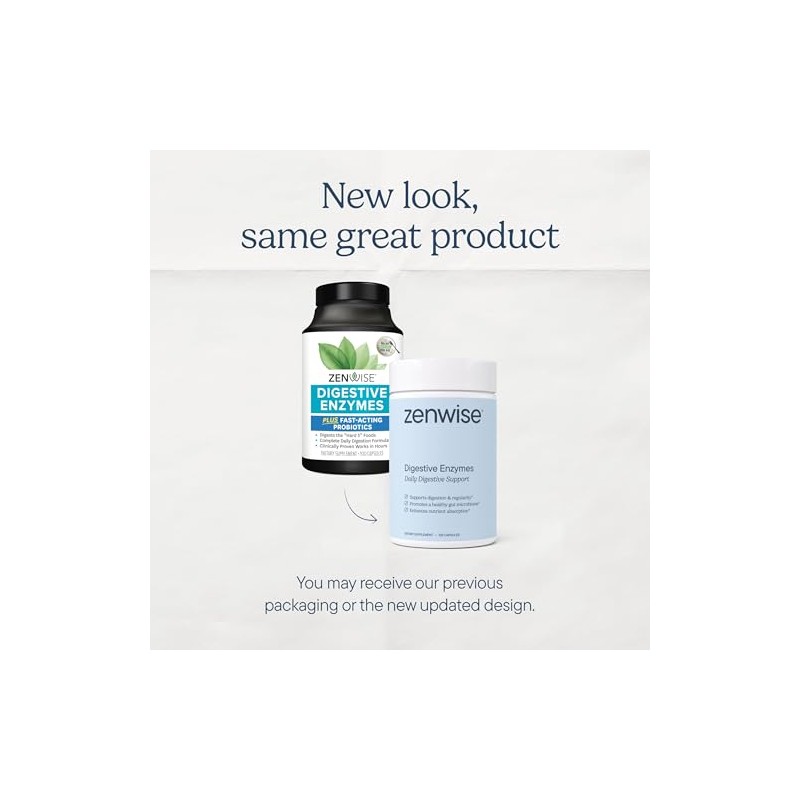 Zenwise - Probióticos y prebióticos digestivos -100 unidades