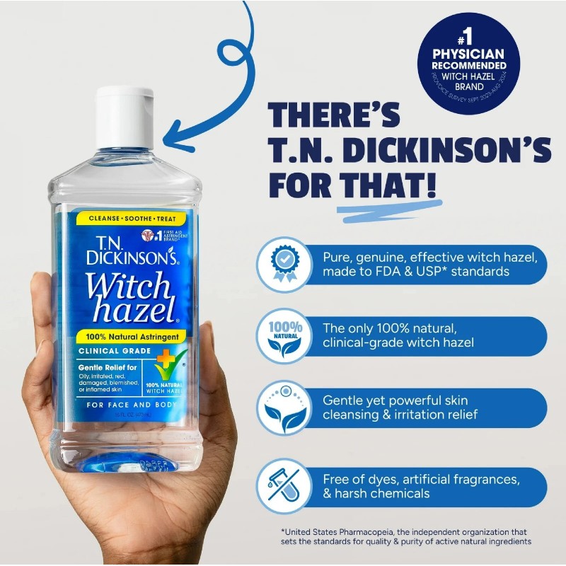 Dickinson's Witch Hazel Cleansing Astringent, 16 Fl Oz