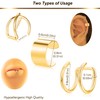 Huacan Ear Cuff Women Men 3 Pieces Stainless Steel Ear