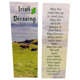 Irish Blessing Bookmark Pack Classic Holy Card Prayer of Ireland on Back, Set of 5