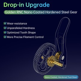 BIQU Panda Claw, Extruder Gear Assembly for Bambu-Lab A1/A1 Mini 3D Printers, Golden RNC Nano-Coated Extruder Gear, Smoother and More Even Flow, Longer Service Life