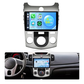 4+64G Android 15 Radio for Kia Forte Cerato K3 2008-2012 (Manual A/C), 9" Touchscreen Car Stereo Wireless CarPlay/Android Auto, 5GHz WiFi, Bluetooth 5.0, EQ, GPS, 1280 * 720, Backup Camera
