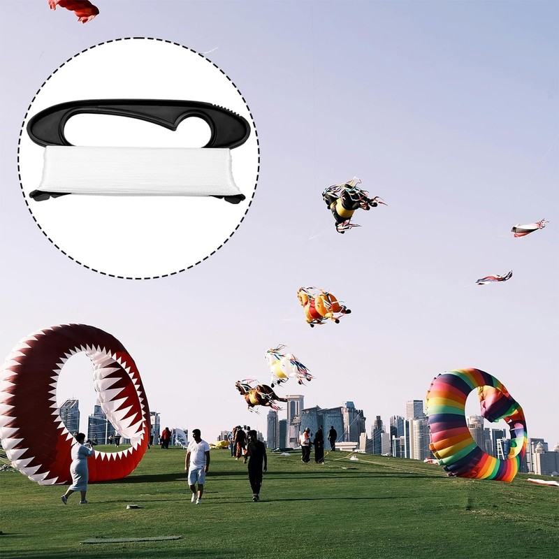 Siliget 100m Flying Kite Line, Kite String with Black Winder