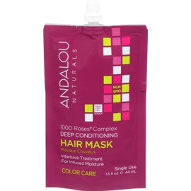 Andalou Naturals 1000 Roses Hair Mask Conditioner, 1.5 Fl Oz (Pack of 6)