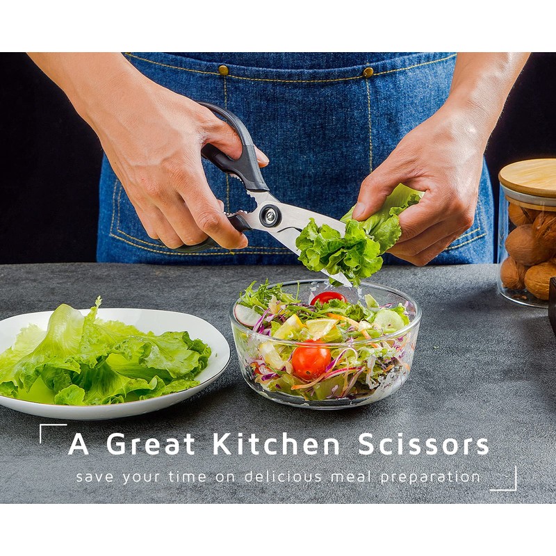 WELLSTAR Kitchen Scissors Multifunctional Meat and Vegetable Scissors for Household
