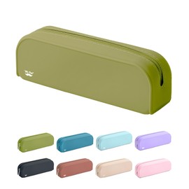 Mr. Pen- Silicone Pencil Case, Olive Green Pencil Pouch, Pencil Case Small, Pencil Pouch Aesthetic, Silicone Pencil Pouch, Pencil Case Aesthetic, Pencil Bag, Pencil Pouch for Women, Makeup Pouch