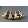 4 Vintage Style Solid Brass Barrister Bookcase Knobs 5/8" Dia.