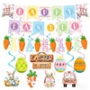 Happy Easter Banner Easter Decorations Bunny Easter Banner Garland Egg