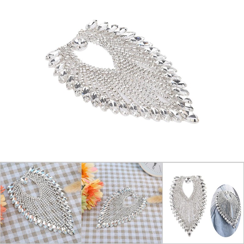 8.5 x 13cm Rhinestone Claw Chain Decorative Strass Crustal Horse