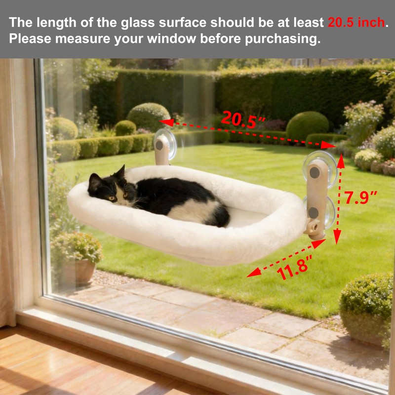 YGP Foldable Cat Window Perch with Space-Saving Fold-Down Design