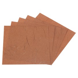 Rebower 20 Sheets Natural Fiber Mulberry Origami Paper 6x6 Inch Visible Folding Washi Paper,[for Junk Journals, Card Making, DIY Craft Writing Painting, Decorative Scrapbook]-Brown