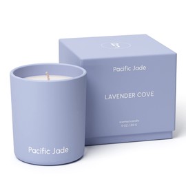 PACIFIC JADE Hand Poured 100% Natural Soy Candle 11oz - Luxury Fragrance in Matte Glass for Home or Gift - Premium Cotton Wick for 60 Hours Burn Time - Woman-Founded Brand (Lavender Cove)