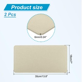 PATIKIL 13.8 x 7 Inch Felt Bag Base Shaper, 2pcs Bag Bottom Pad Organizer Insert Rectangle Liner Board for Purse Handbag Tote Travel Bag Canvas Cosmetic, Beige